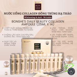 NƯỚC UỐNG COLLAGEN BONSHE'S DAILY BEAUTY COLLAGEN AMPOULE (25ML X 14 CHAI) 350ML